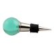 Green Round Glass Wine Stopper (Set Of Two piece)